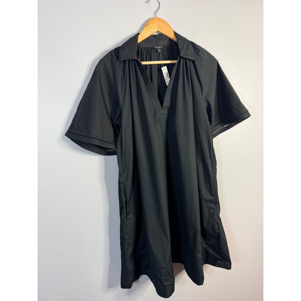 Madewell Black V-Neck Mini Dress - Picture 5 of 10